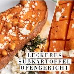 Süßkartoffelpfanne mit Spinat und Kichererbsen / leckeres Ofengericht / Sallys Welt