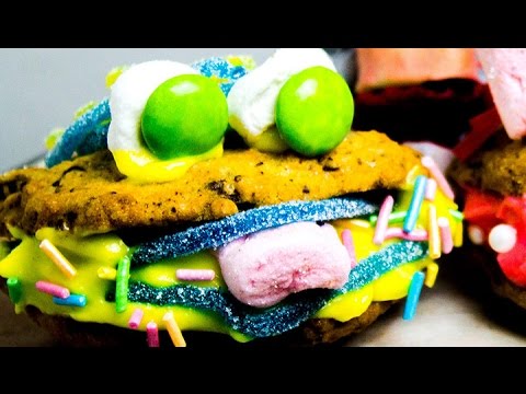 Halloween Week #3 | MONSTER COOKIES made by RON's KITCHEN