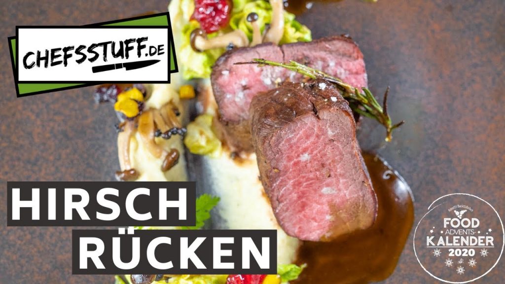 Hirschrücken mit Pastinakenpüree – Hirschsteak braten | #22 – Foodadventskalender2020 – foak2020