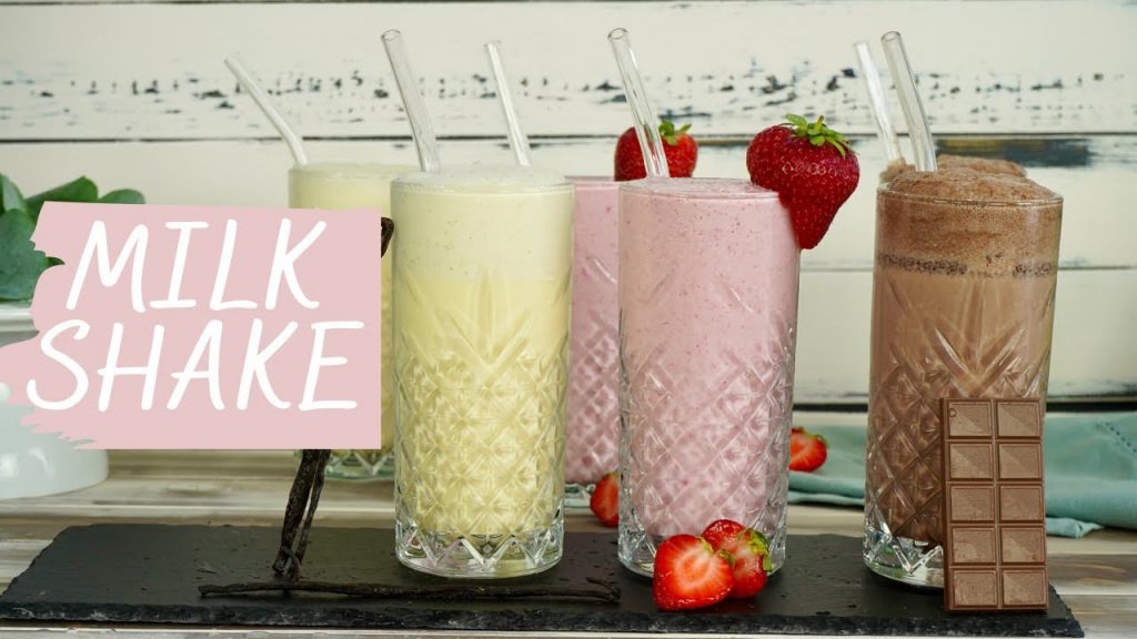 Schoko- / Vanille- und Erdbeer-Milchshake schnell und einfach selber machen / Milkshake