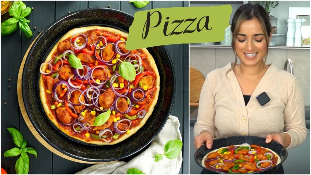 Pizza Rezept – leckere Gemüse-Pizza ganz einfach selber backen / World Vegan Day / Veganes Rezept