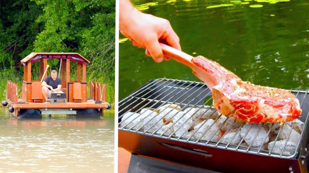 🥩 Das köstlichste Tomahawk STEAK in der Natur gekocht! 😲 Kochen im Freien | Kochen auf dem Fluss