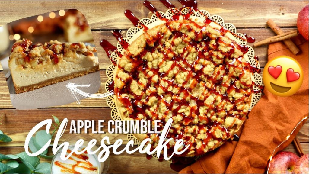 Apple Crumble Cheesecake – unglaublich cremig mit Streuseln und Karamell