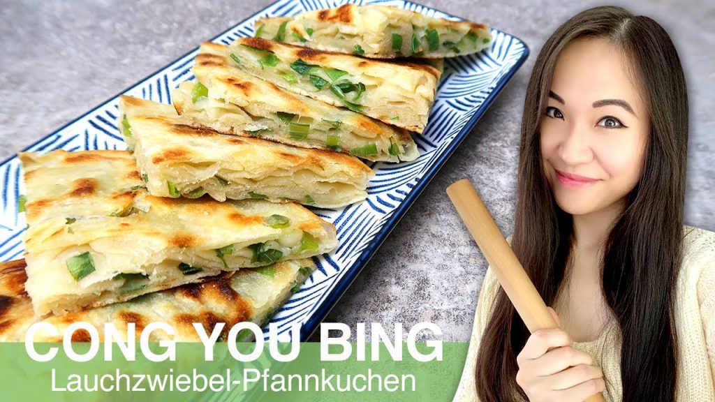 REZEPT: Cong You Bing | Pfannkuchen mit Lauchzwiebeln | Fladenbrot | chinesisches Frühstück | vegan