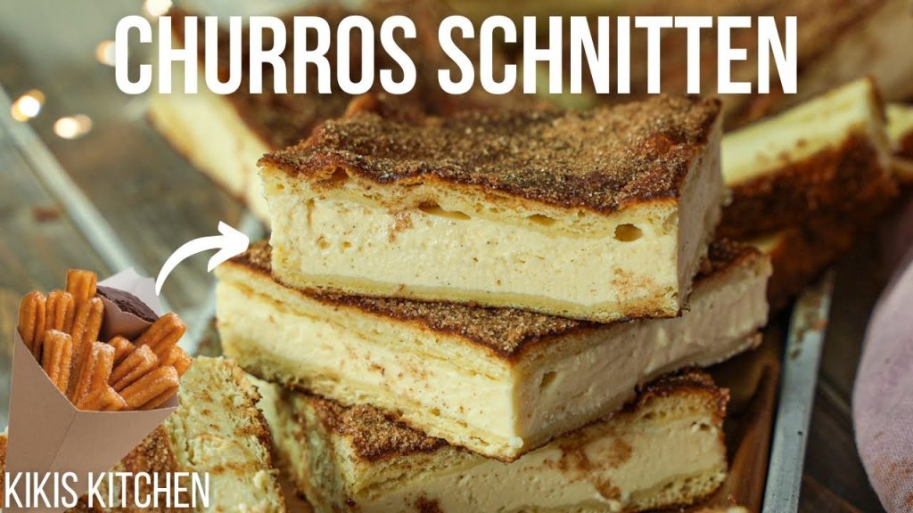 Dieser Kuchen schmeckt einfach nach Churros! – Churros Schnitten mit Cheesecake Füllung