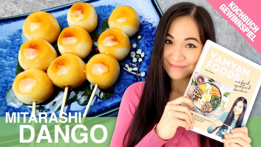 REZEPT: Mitarashi Dango selber machen | Japanische Klebreisbällchen Spieße | Kochbuch Gewinnspiel