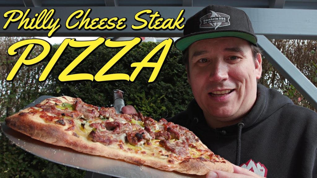 PHILLY CHEESE STEAK PIZZA vom Grill – Ein Traum mit Steak und extra Käse!