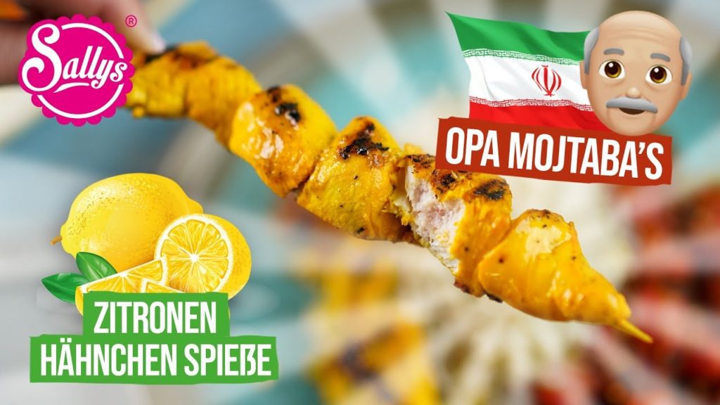 Mojtaba Hähnchenspieß / Zitronen Hähnchen Spieße mit Tomatensalat / Sallys Welt