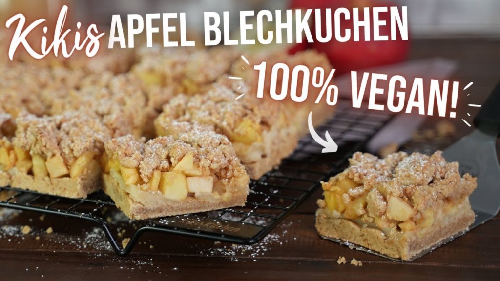 Dieser Kuchen ist komplett vegan 🌱 – leckerster Apfel Blechkuchen ohne Ei / Kikis Kitchen