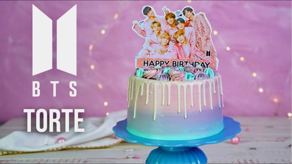 BTS Geburtstagstorte mit Smoothie-Füllung 💜 Ombre Cake Tutorial