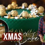 Weihnachtstorte mit Kaki Füllung / Fondant xmas cake / Sallys Welt