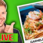 🔴 LIVE: Wir kochen Spaghetti mit Knoblauch-Garnelen!