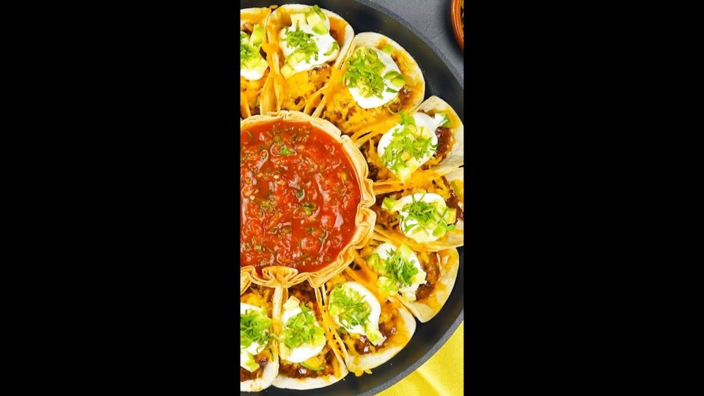 Gefüllte Tortillas mit Hackfleisch und Salsa | Texmex Fingerfood #shorts