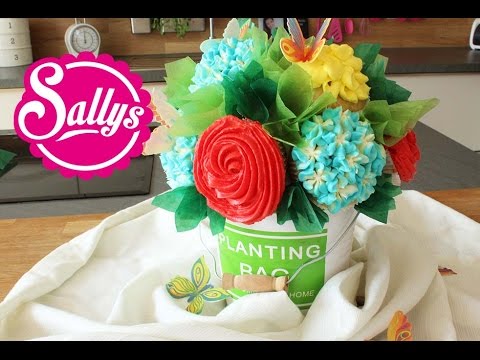 Muttertag Cupcake Blumenstrauß in wenigen Schritten / Cupcake Flower Bouquet / Sallys Welt