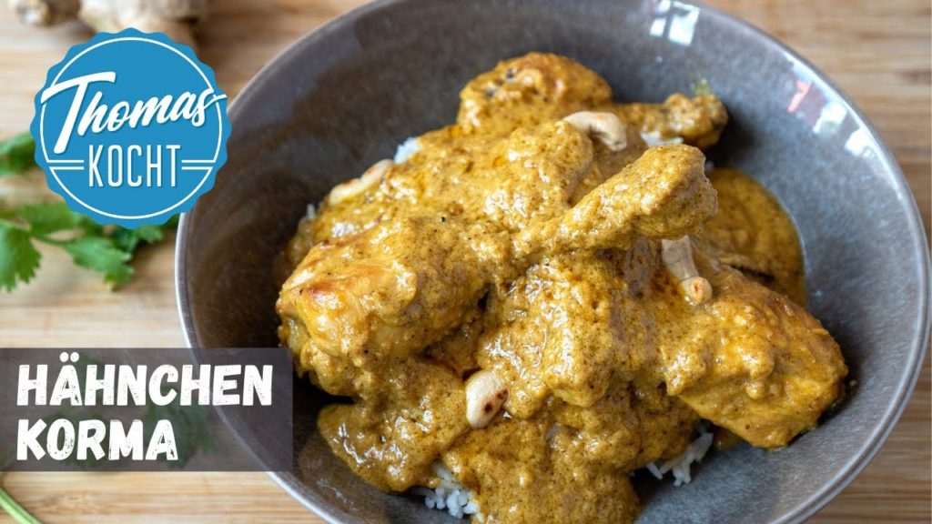 Saftiges Hähnchen Curry – Chicken Korma mit Reis