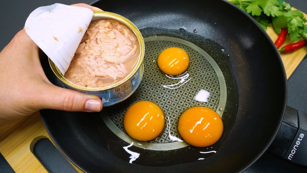 Hast du Eier und Thunfischkonserven zu Hause ❓❓ Einfaches und gesundes Abendessen!