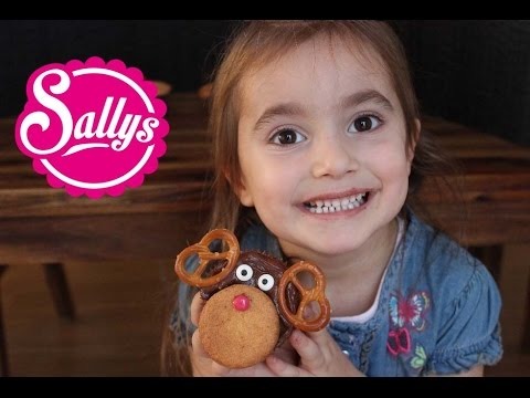 Rentiermuffins – Bananenmuffins mit Elch/Rentier Deko ;) Backen mit Kindern / Sallys Welt