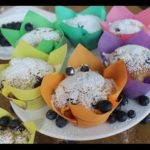 Blaubeer-Muffins / Blueberry Muffins / Heidelbeer-Muffins in Tulpen-Cups / Sallys Welt