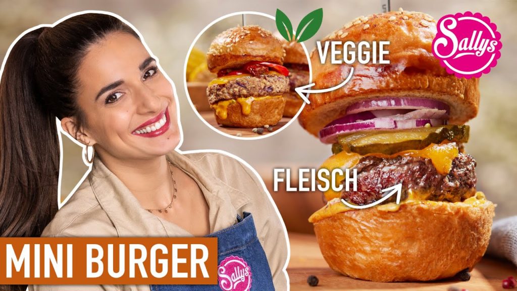 Mini Burger zu Silvester / Fleisch & Vegane Variante