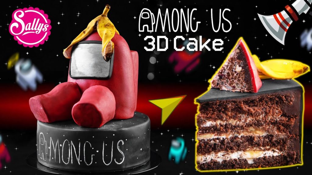 Among us 3D Motivtorte / Fondant cake / Sallys Welt