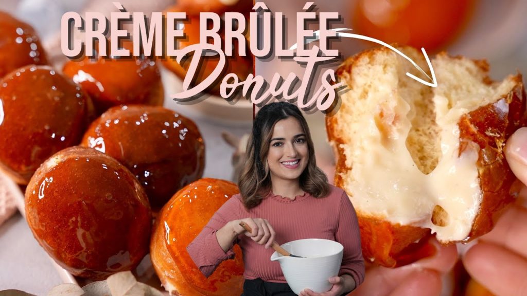 Virale Creme Brulee Donuts mit Pudding und Karamellkruste