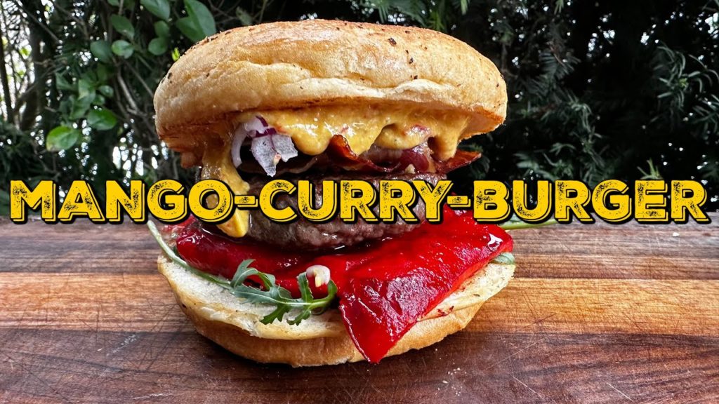MANGO-CURRY BURGER – Hamburger mit fruchtiger Mango-Curry-Sauce