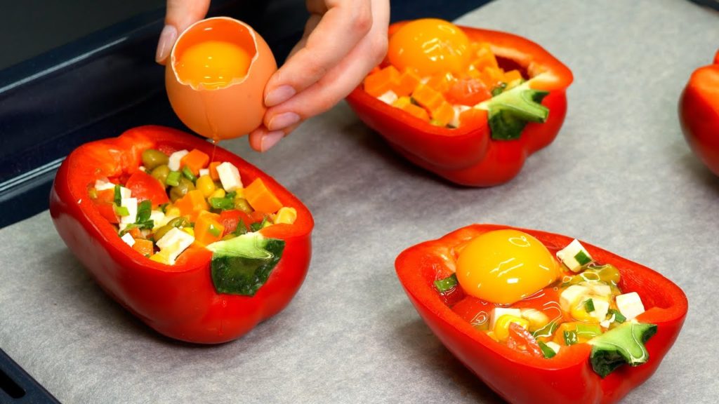 Ich hätte nie gedacht, dass Paprika mit Ei so lecker sein kann! Einfaches und schönes Rezept!