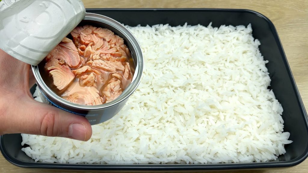 Hast du Reis und Thunfischkonserven zu Hause?😋Reisauflauf Rezept # 212