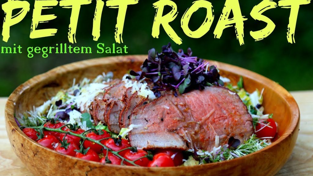 Petit Roast auf gegrilltem Salatbett – geräucherter Kern vom Entrecôte