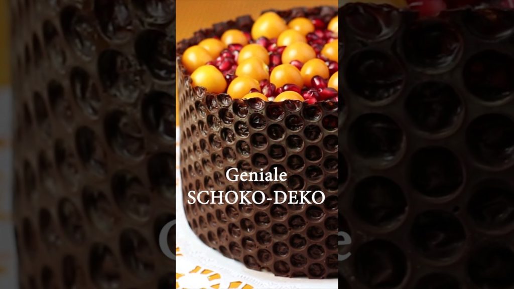 Geniale SCHOKO-DEKO | Luftpolsterfolien-Torte #shorts
