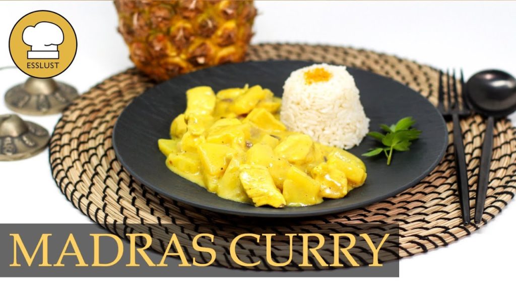 20-Minuten MADRAS CURRY mit Hähnchen und Ananas – indische Küche
