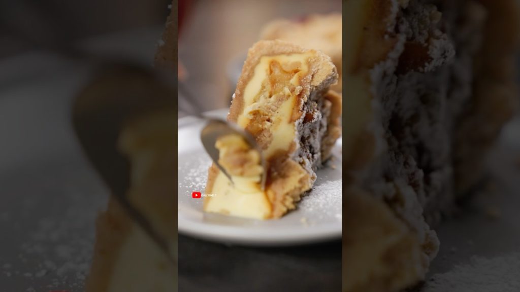 Bratapfel & Käsekuchen! Perfekt herbstliche Kombination ❤️ #cheesecake #recipe