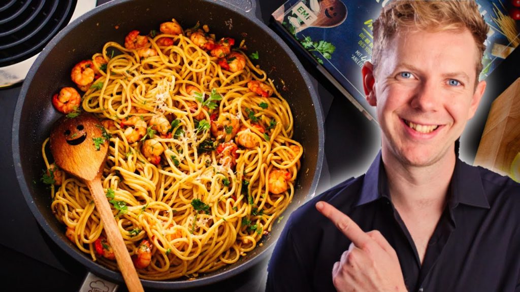 Traum-Kombi: Spaghetti mit Garnelen & Knoblauch