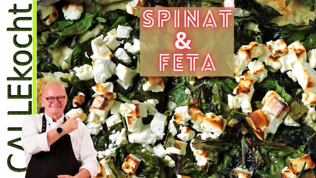 Spinat mit Feta überbacken! Rezept für schnelle Feierabend Küche