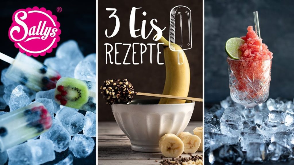 3 gesunde Eisideen für Kinder Bananeneis, Wassermelonen Slushi, Kokoswasser Eis / Sallys Welt