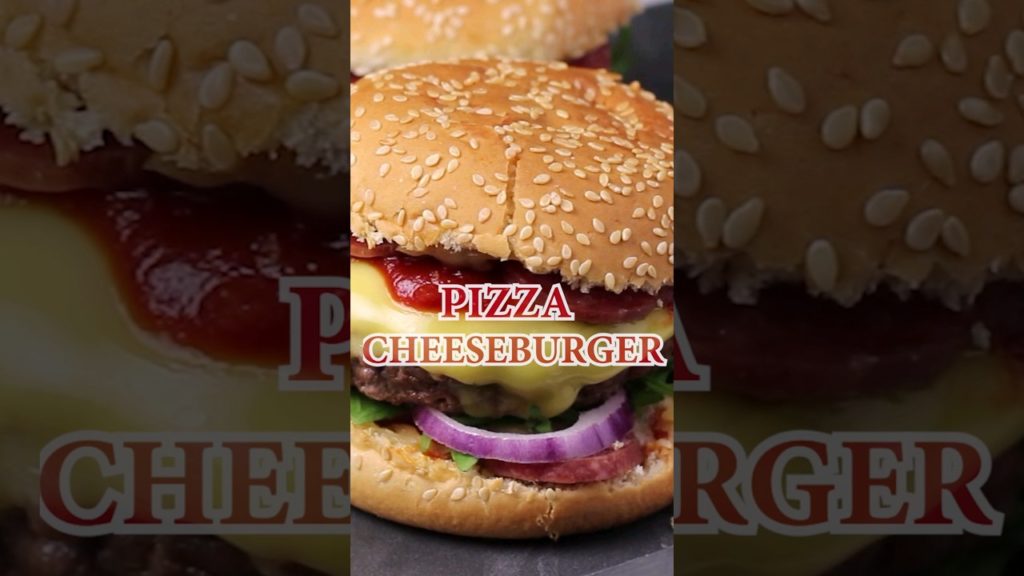 PIZZA CHEESEBURGER – Fast Food lecker kombiniert #shorts