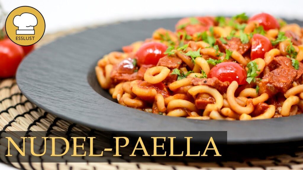 NUDEL-PAELLA – raffinierte Paella-Variante mit Tomaten und Chorizo