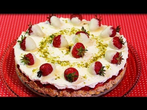 ERDBEERTORTE mit Cornflakes | ohne Backen