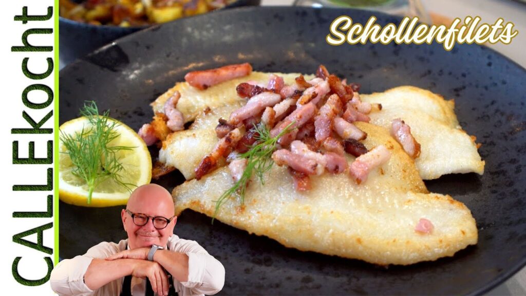 Schollenfilets mit Speck gebraten & Gurkensalat – Omas Rezept