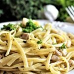 Vegane Linguini mit Muschelsauce