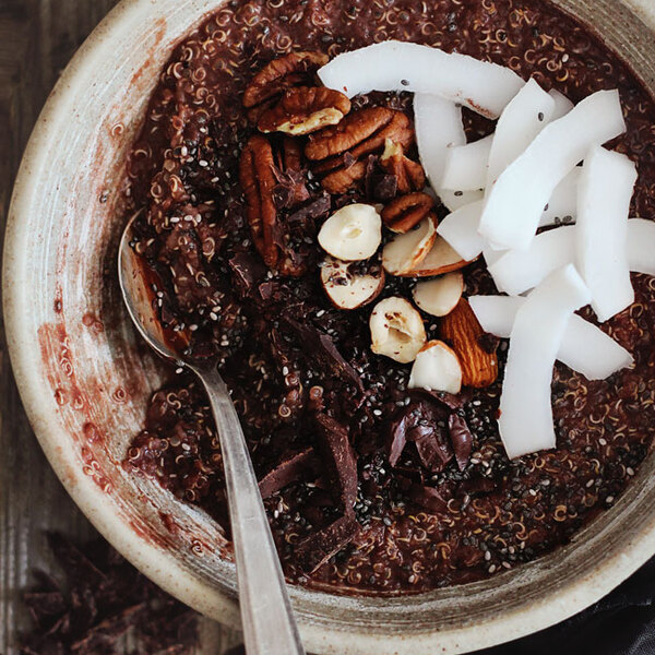 Dekadentes Schokoladen-Quinoa-Frühstück – vegan und glutenfrei