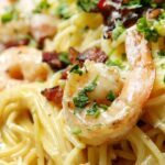 Garnelen-Spaghetti Carbonara