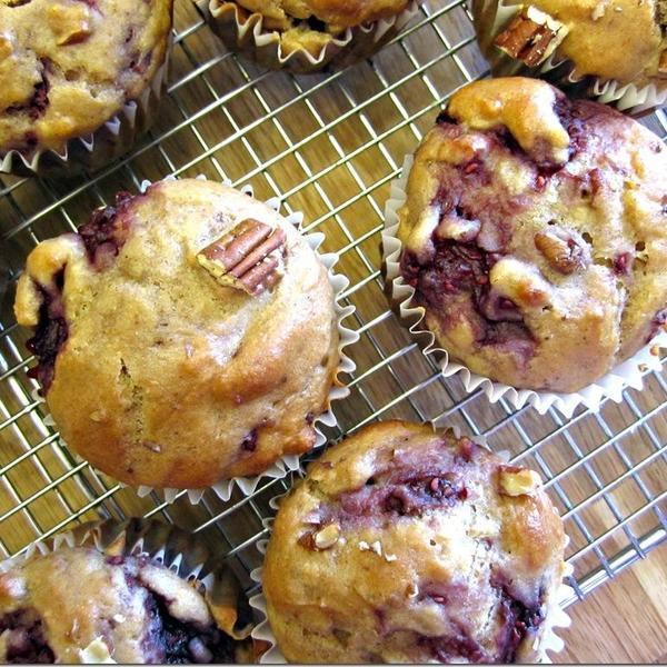 Vegane Himbeer-Pekannuss-Muffins