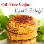 Ölfreie vegane Linsen-Falafel