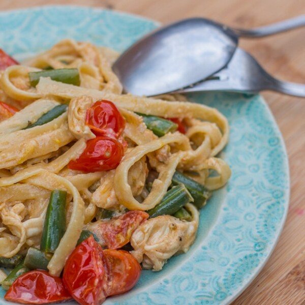 Zitronen-Knoblauch-Sahne-Pasta