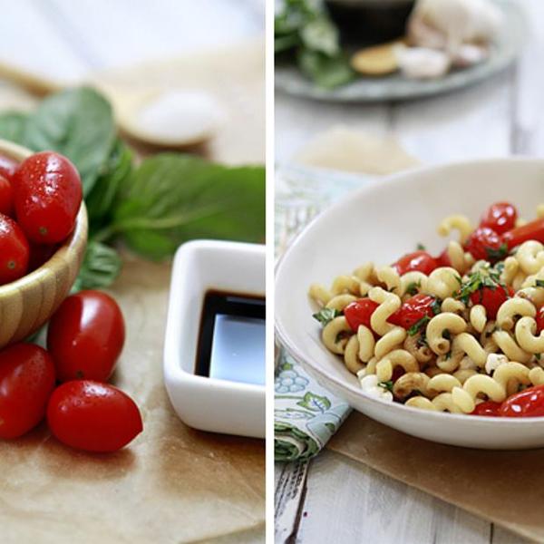 Caprese Pasta – Pasta mit Tomaten, Basilikum und Mozzarella