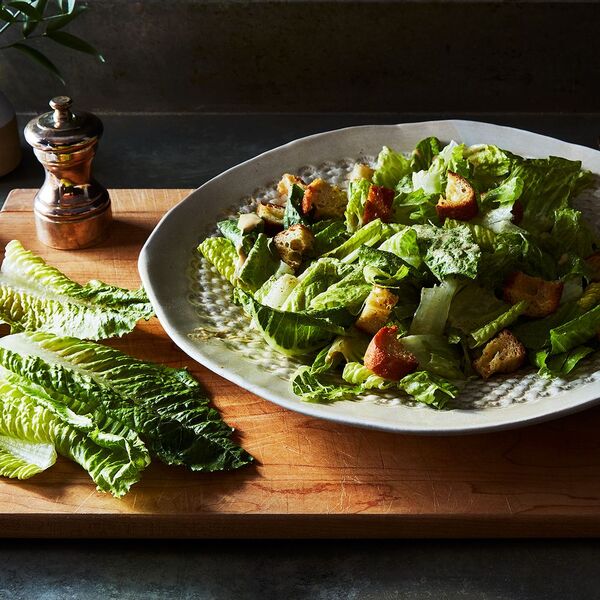 Traditioneller veganer Caesar Salad