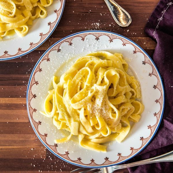 Rezept für Fettuccine nach römischer Art mit Alfredo-Sauce