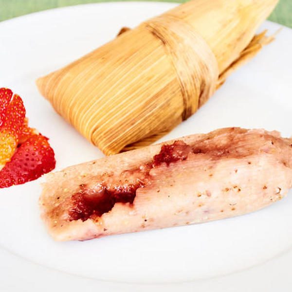 Vegane Erdbeer-Tamales