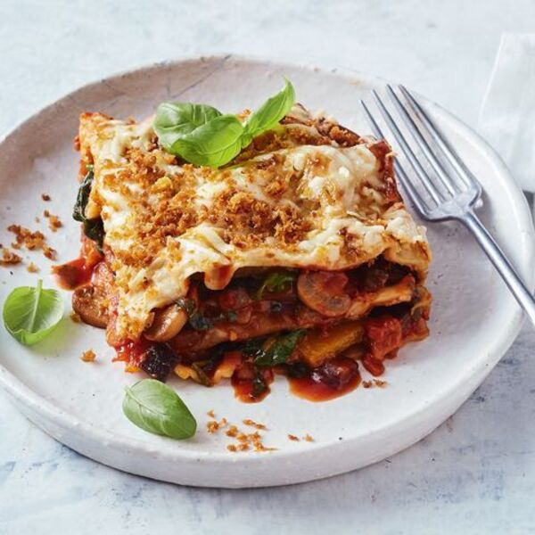 Vegane Lasagne mit Blumenkohl-Bechamel